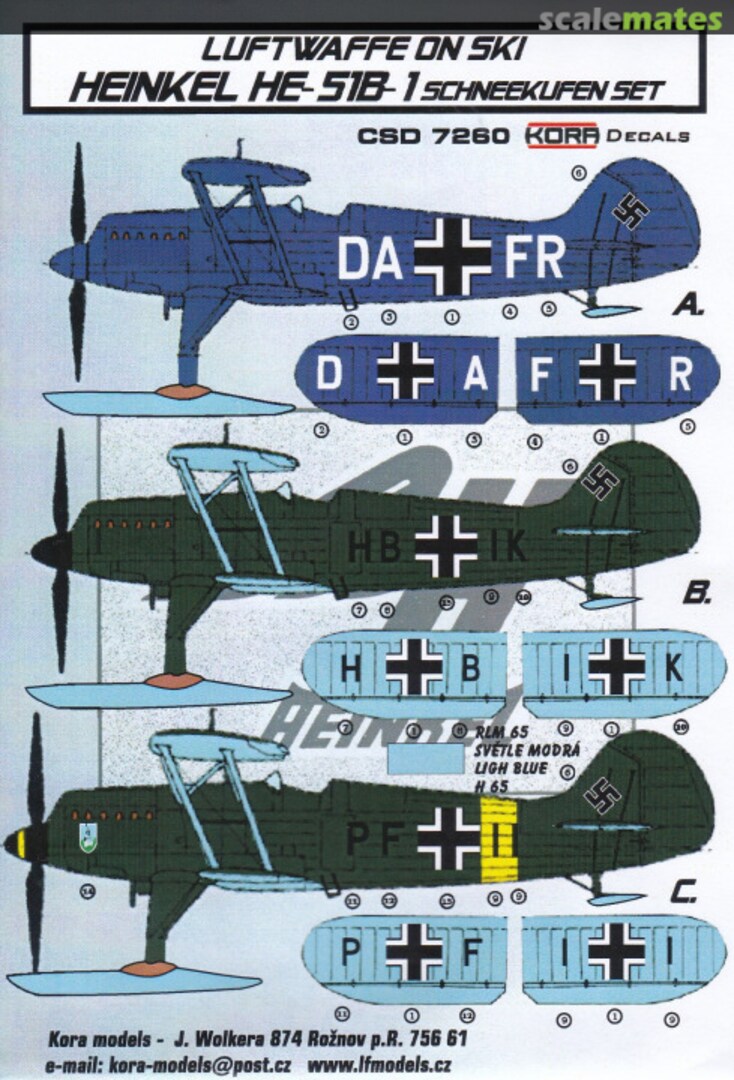 Boxart Heinkel He-51B-1 CSD 7260 Kora Models Boxart Heinkel He-51B-1 CSD 7260 Kora Models