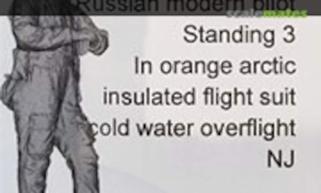 1:72 Russian Modern Pilot standing 3 in orange insulated cold water overflight suit (NJ) (Reedoak SKU 720064) SKU 720064