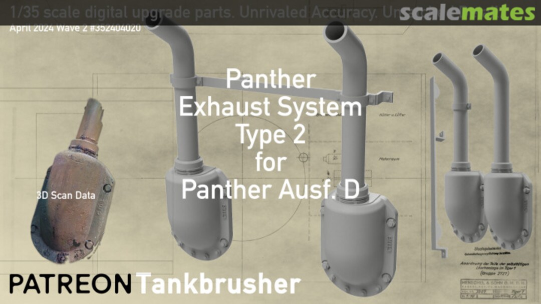 Boxart Panther Exhaust System Type 2 352404020 Tankbrusher Scale Modeling Boxart Panther Exhaust System Type 2 352404020 Tankbrusher Scale Modeling