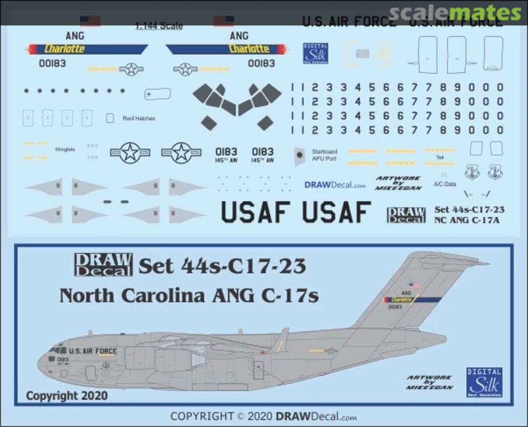 Boxart North Carolina ANG C-17s 44-C17-23 Draw Decal Boxart North Carolina ANG C-17s 44-C17-23 Draw Decal