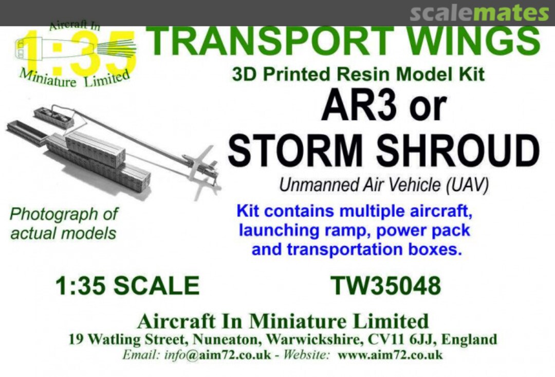 Boxart AR3 or Storm Shroud TW35048 Aircraft In Miniature Ltd