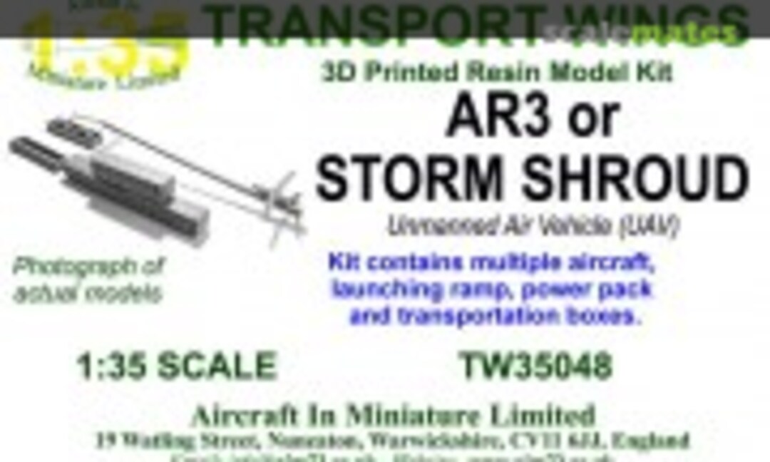 1:35 AR3 or Storm Shroud (Aircraft In Miniature Ltd TW35048) TW35048