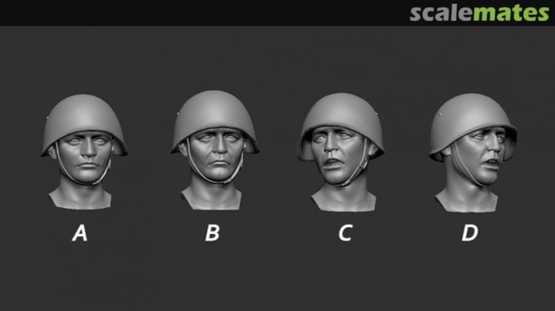 Boxart Heads with Helmet SSh-39/40 F033-35 Firma49