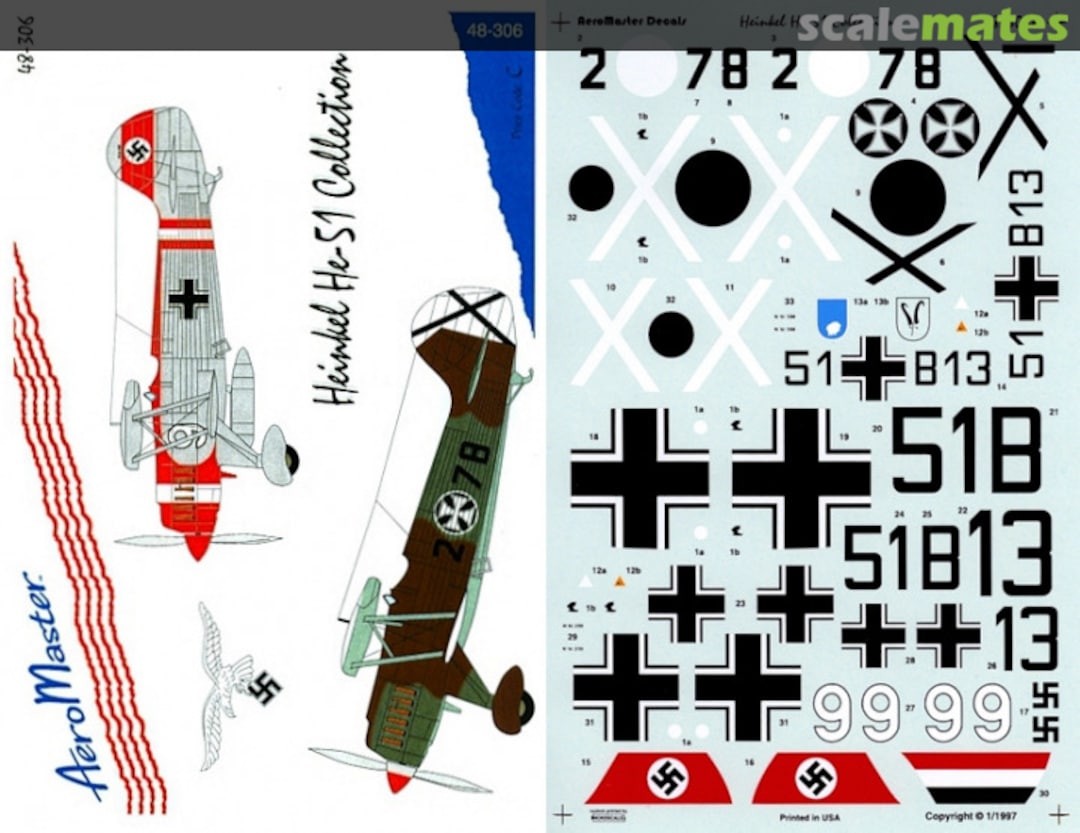 Boxart Heinkel He 51 Collection 48-306 AeroMaster Boxart Heinkel He 51 Collection 48-306 AeroMaster