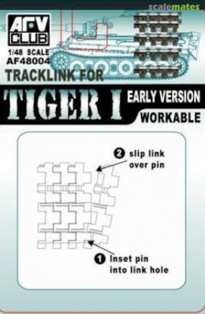 Boxart Tracklink for Tiger I Early Version (Workable) AF48004 AFV Club