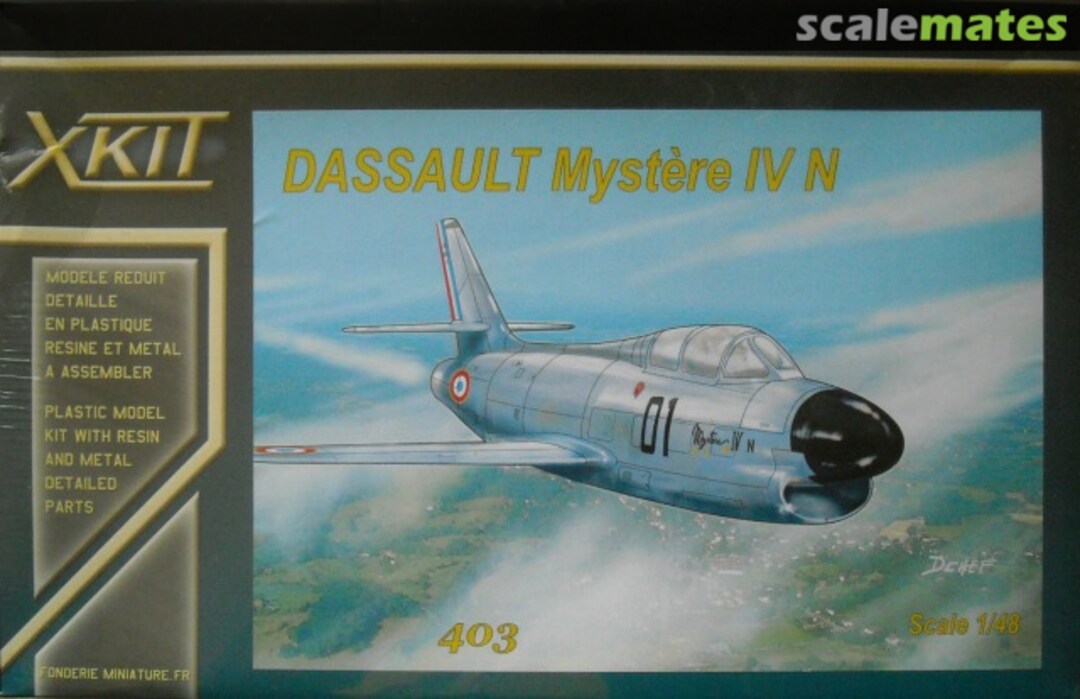 Boxart Dassault Mystère IV N 403 XKit Boxart Dassault Mystère IV N 403 XKit