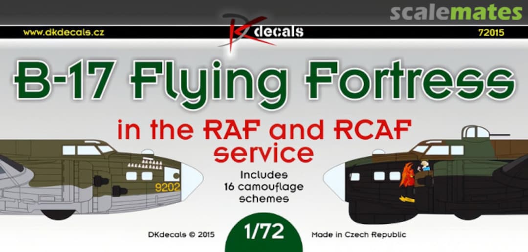 Boxart B-17 Flying Fortress 72015 DK Decals Boxart B-17 Flying Fortress 72015 DK Decals