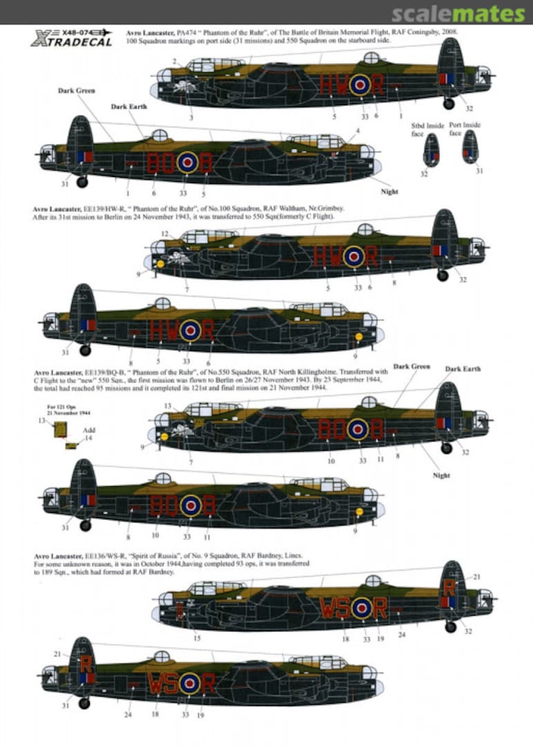 Boxart Avro Lancaster B.I/III X48-074 Xtradecal Boxart Avro Lancaster B.I/III X48-074 Xtradecal