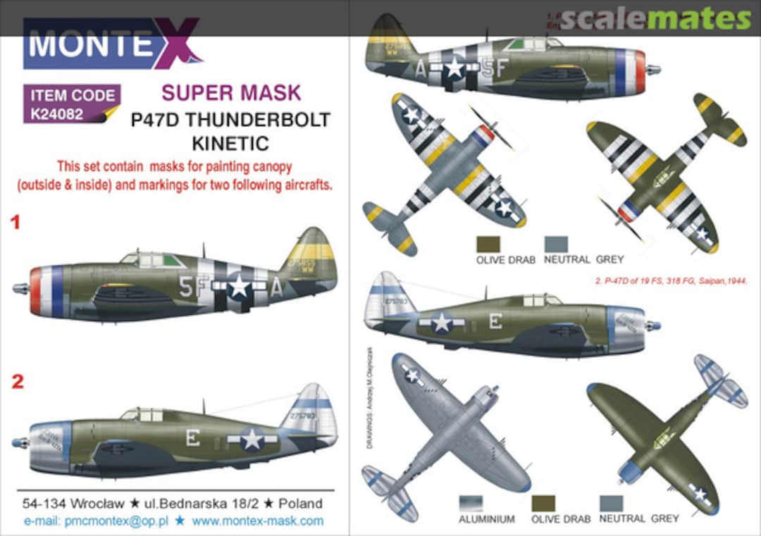 Boxart Republic P-47D Thunderbolt K24082 Montex Boxart Republic P-47D Thunderbolt K24082 Montex