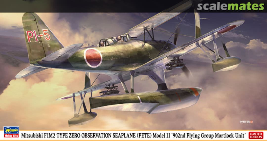 Boxart Mitsubishi F1M2 Type Zero Observation Seaplane (Pete) Model 11 '902nd Flying Group Mortlock Unit' 07464 Hasegawa Boxart Mitsubishi F1M2 Type Zero Observation Seaplane (Pete) Model 11 '902nd Flying Group Mortlock Unit' 07464 Hasegawa
