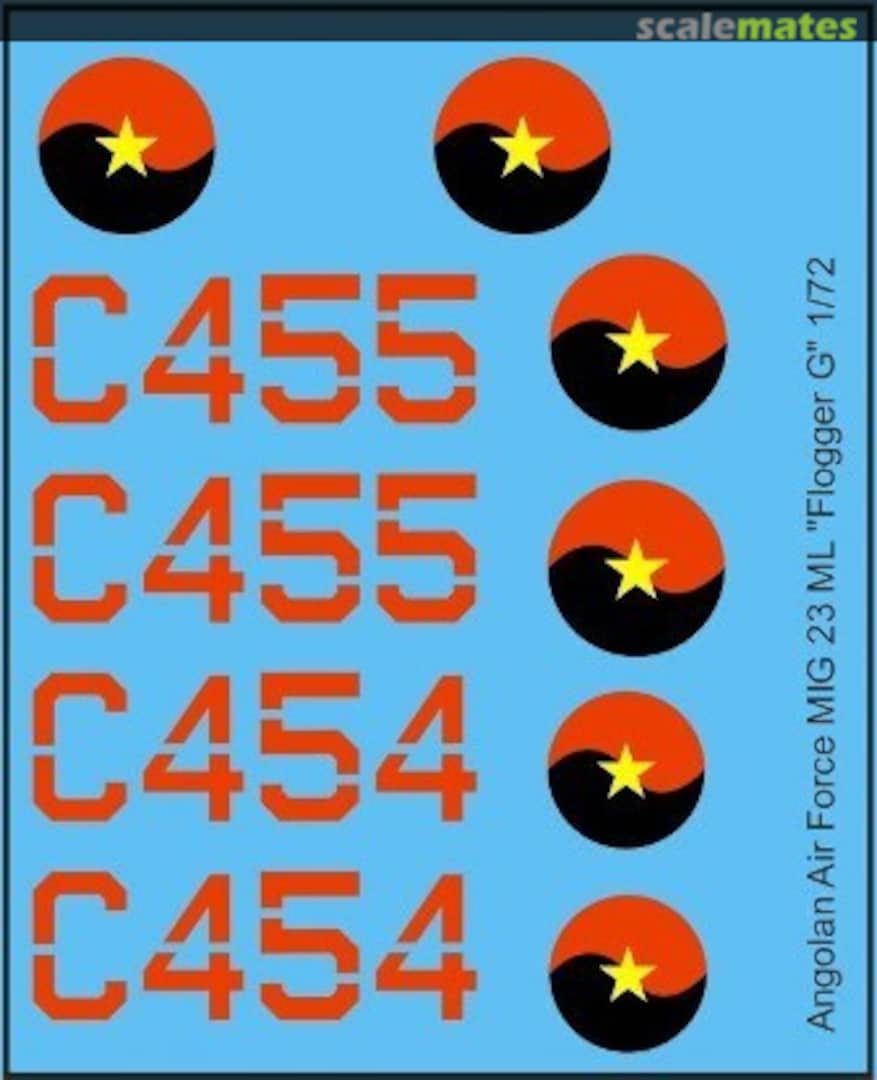 Boxart Angolan Air Force MiG 23 ML "Flogger G" MAV-AA4803 MAV Decals Boxart Angolan Air Force MiG 23 ML "Flogger G" MAV-AA4803 MAV Decals