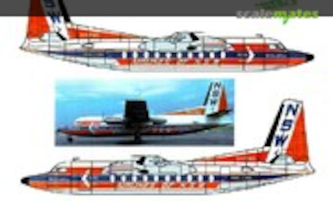 1:144 Airlines of N.S.W., Fokker F-27-200 Friendship, 1965 scheme (Hawkeye Models CDS-061) CDS-061