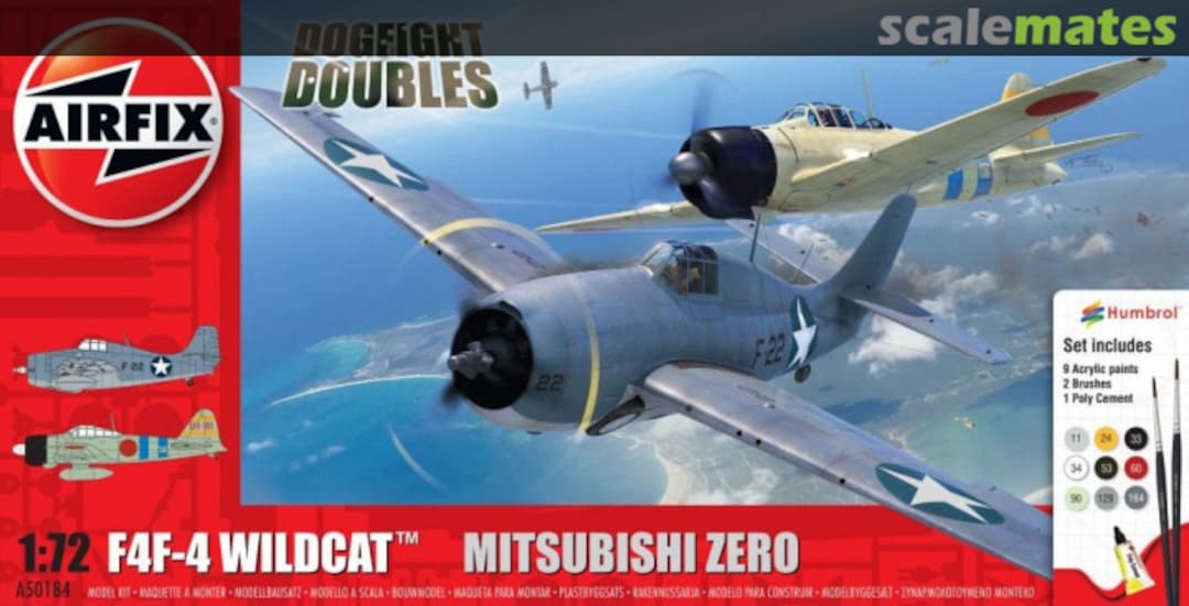 Boxart F4F-4 Wildcat & Mitsubishi Zero A50184 Airfix Boxart F4F-4 Wildcat & Mitsubishi Zero A50184 Airfix