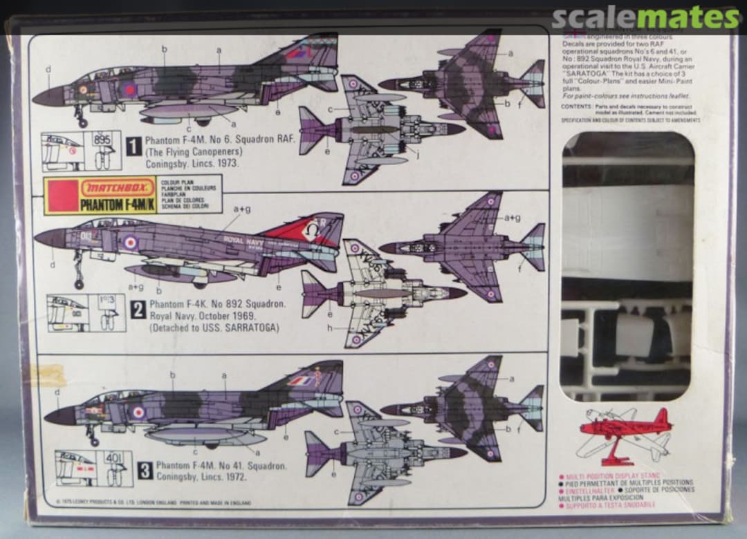 Contents Phantom F-4M/K PK-404 Matchbox Contents Phantom F-4M/K PK-404 Matchbox