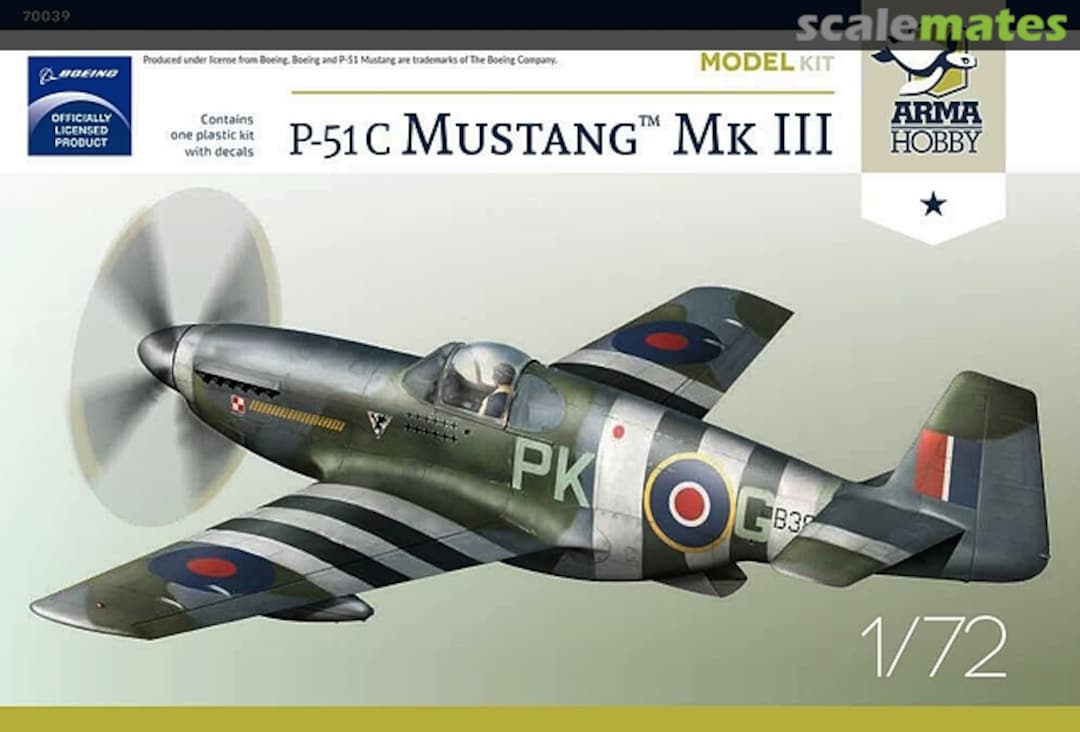 Boxart P-51C Mustang Mk III 70039 Arma Hobby