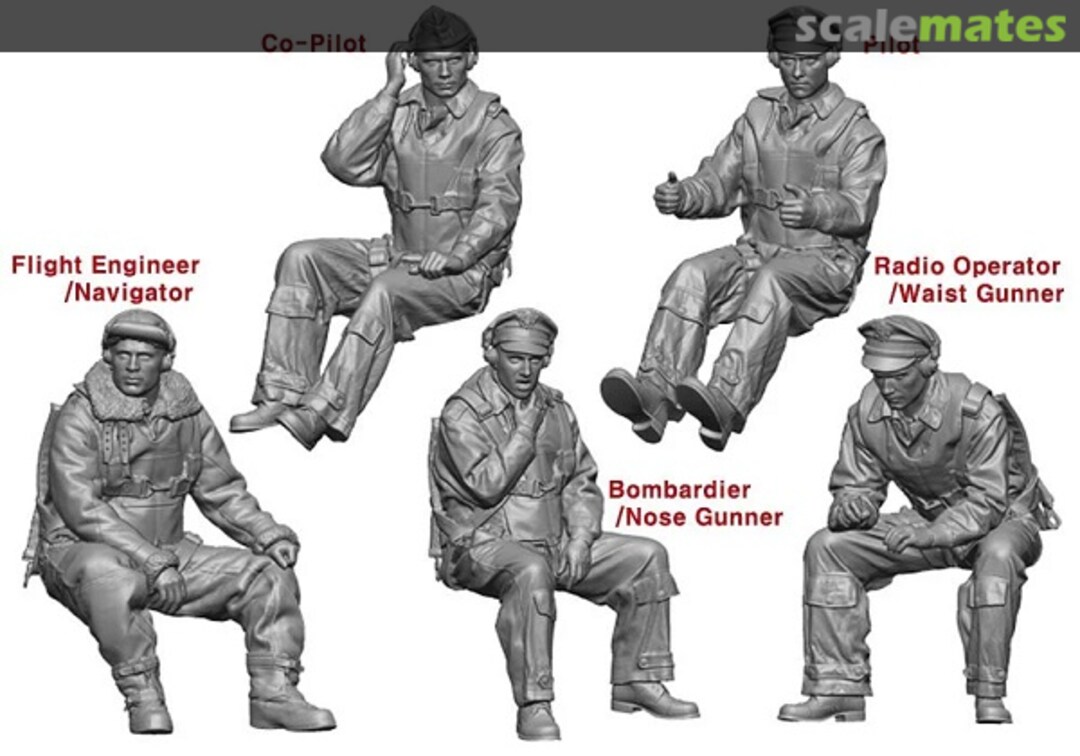 Boxart B-25 early Crew Set 5 Figures 1:48 LF4817 Legend Productions Boxart B-25 early Crew Set 5 Figures 1:48 LF4817 Legend Productions