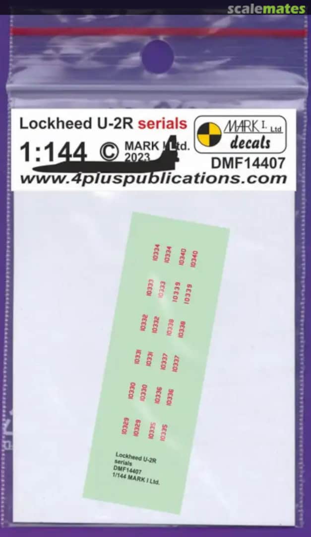Boxart Lockheed U-2R Serial Numbers DMF14407 Mark I Models Boxart Lockheed U-2R Serial Numbers DMF14407 Mark I Models