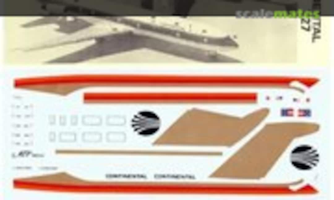 1:144 Continental (red/gold) Boeing 727s (ATP Airliners America AD5002) AD5002