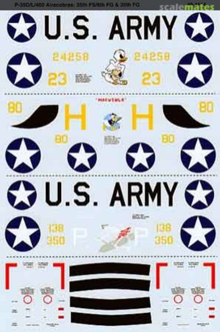 Boxart P-39D/L/400 Airacobras 48-1154 Microscale Boxart P-39D/L/400 Airacobras 48-1154 Microscale