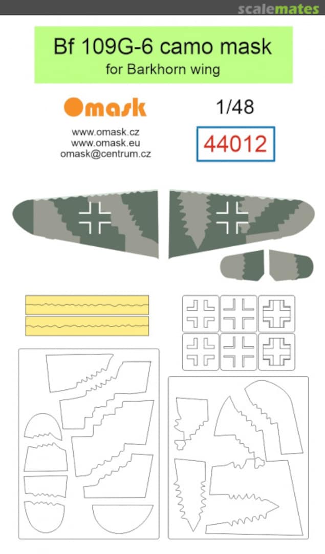 Boxart Messerschmitt Bf-109 G-6 - Camo Mask 44012 Omask Boxart Messerschmitt Bf-109 G-6 - Camo Mask 44012 Omask