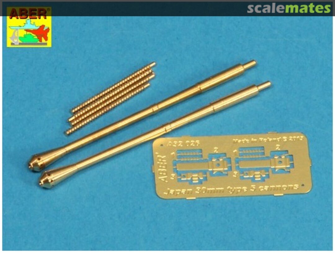 Boxart Japanese 30mm Type 5 Aircraft Machine Cannons Set A32026 Aber Boxart Japanese 30mm Type 5 Aircraft Machine Cannons Set A32026 Aber
