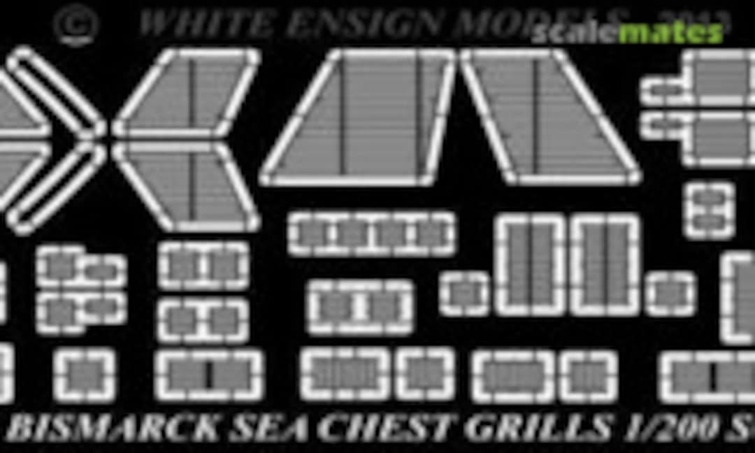 1:200 Bismarck Sea Chest Intake Grilles (White Ensign Models PE 2017) PE 2017