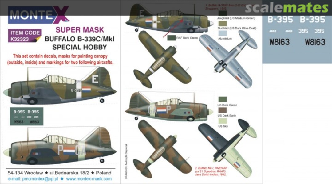 Boxart Brewster Buffalo B-339C/Mk I K32323 Montex Boxart Brewster Buffalo B-339C/Mk I K32323 Montex