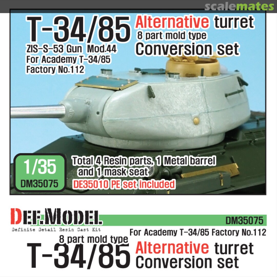 Boxart T-34/85 8-part Mold Alternative Turret Set DM35075 Def.Model Boxart T-34/85 8-part Mold Alternative Turret Set DM35075 Def.Model