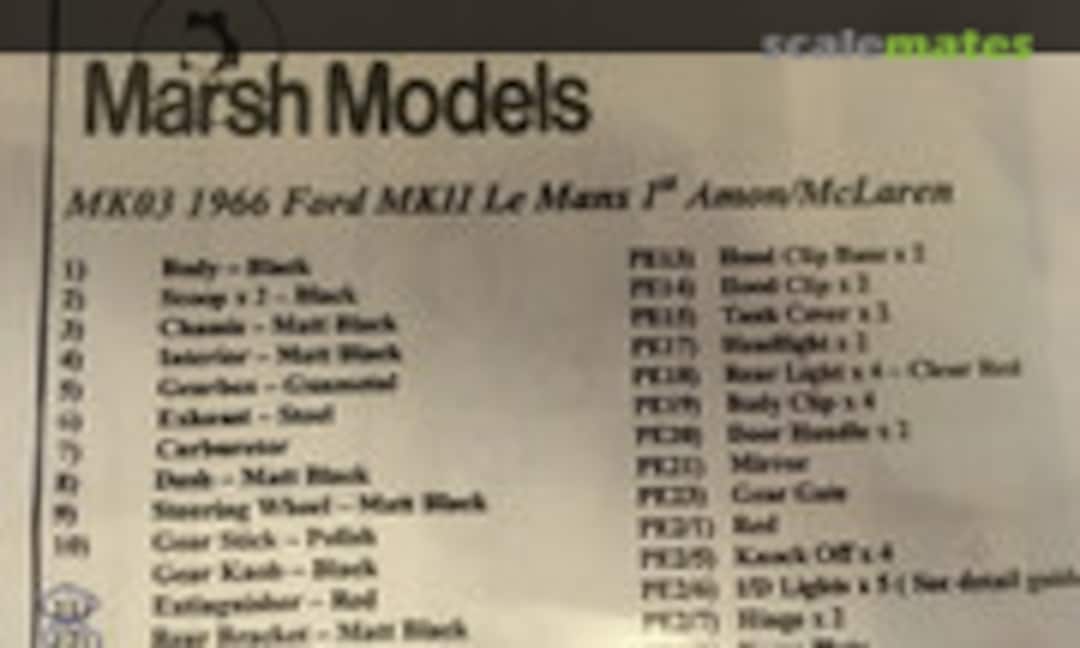 Ford MkII (Marsh Models MK03)