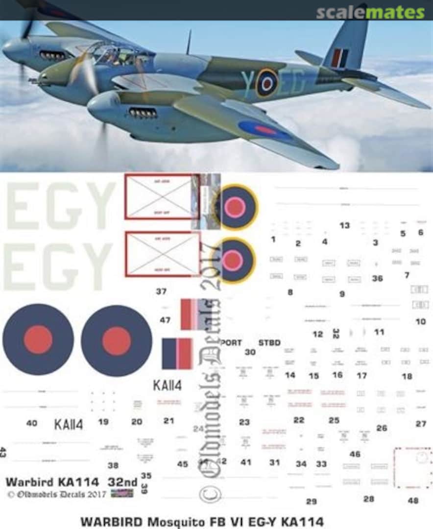 Boxart Warbird - Mosquito FB.VI KA114 EG-Y OMD1203 Oldmodels Decals Boxart Warbird - Mosquito FB.VI KA114 EG-Y OMD1203 Oldmodels Decals