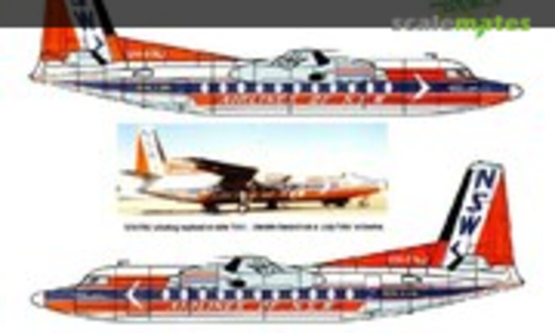 1:144 Airlines of N.S.W., Fokker F-27-200 Friendship, 1967 scheme (Hawkeye Models CDS-062) CDS-062