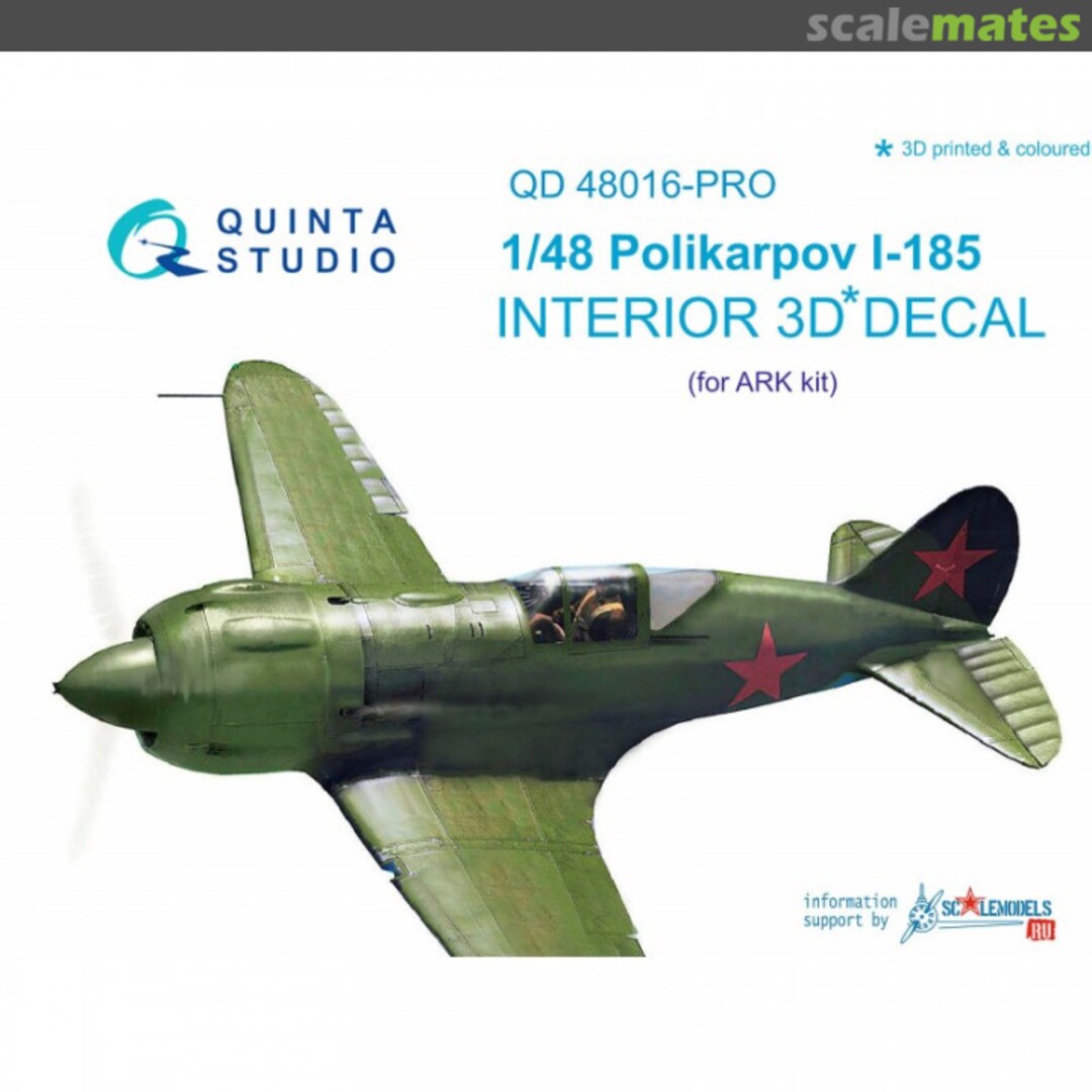 Boxart Polikarpov I-185 QD48016-Pro Quinta Studio