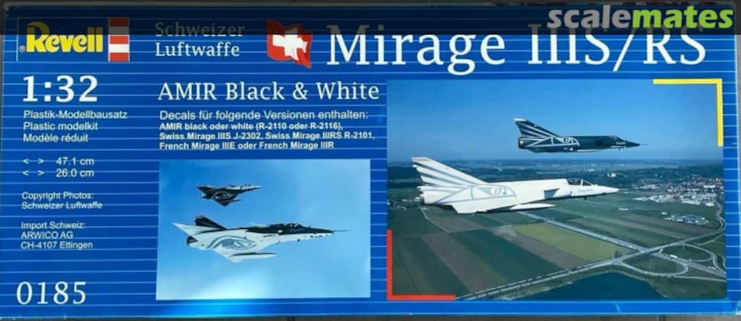 Boxart Mirage IIIS/RS 0185 Revell Boxart Mirage IIIS/RS 0185 Revell