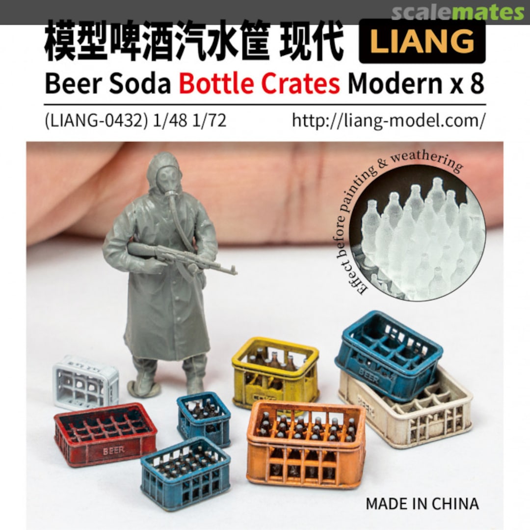 Boxart Beer Soda Bottle Crates Modern x 8 LIANG-0432 Liang Model Boxart Beer Soda Bottle Crates Modern x 8 LIANG-0432 Liang Model