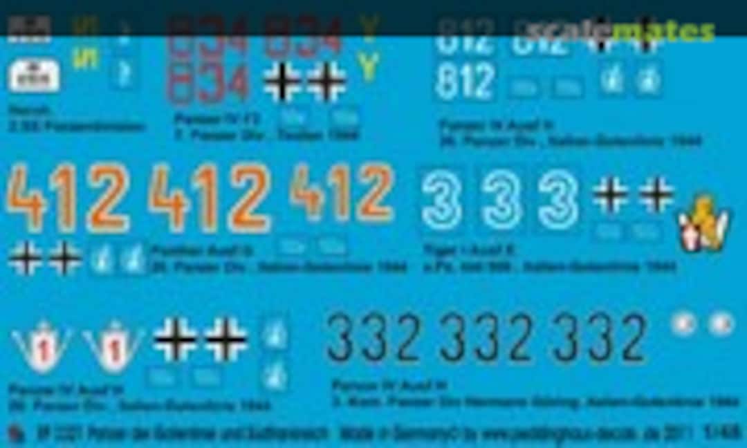 1:48 Deutsche Panzer der Gotenlinie und Südfrankreich (Peddinghaus-Decals EP 2321) EP 2321