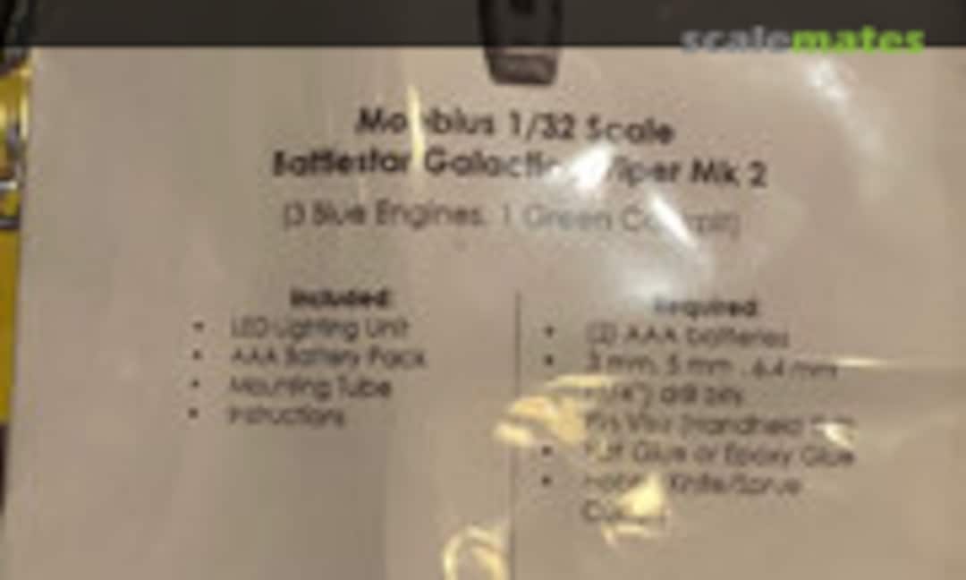 1:32 LED Lighting Kit for Moebius Models Colonial Viper Mk II (SEC Scale Models Viper-MkII) Viper-MkII