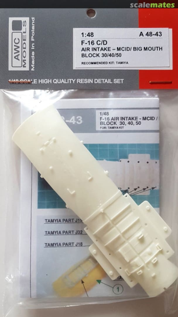 Boxart F-16C/D Air Intake - MCID/Big Mouth Block 30/40/50 A48-43 AWC Models Boxart F-16C/D Air Intake - MCID/Big Mouth Block 30/40/50 A48-43 AWC Models