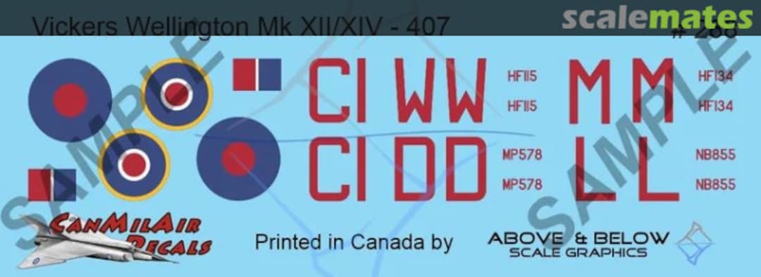 Boxart Vickers Wellington Mk XII & XIV 288 Above & Below Graphics Boxart Vickers Wellington Mk XII & XIV 288 Above & Below Graphics