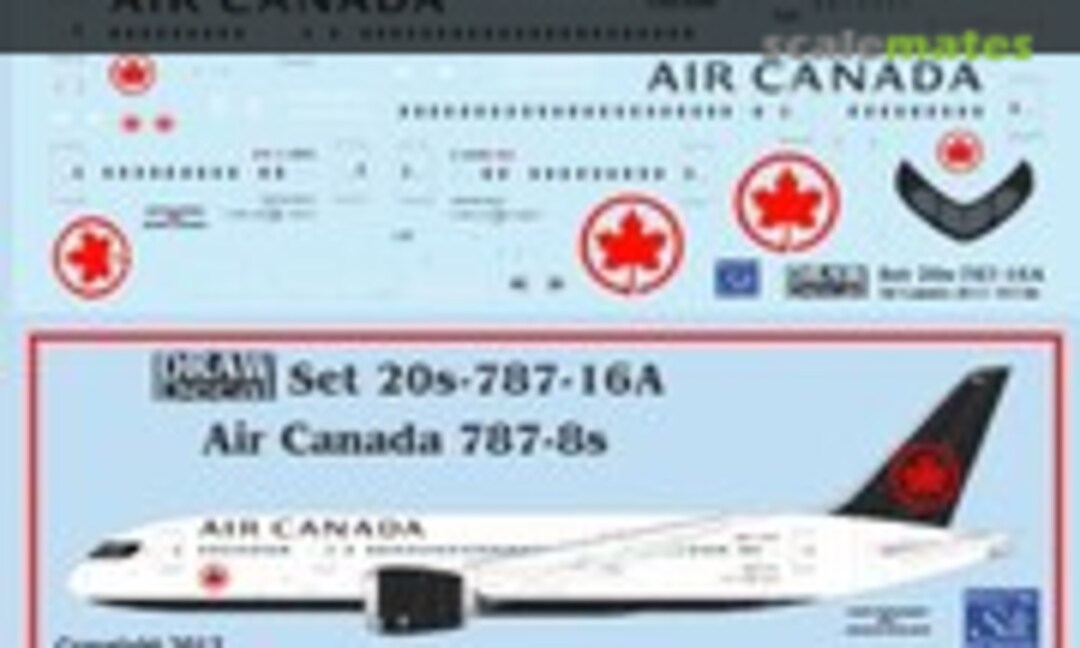 1:200 Air Canada 787-8 Dreamliners (Draw Decal 20-787-16A) 20-787-16A