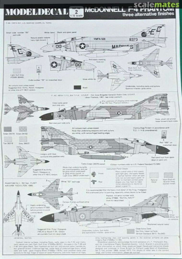 Contents McDonnell F-4 Phantom 2 Modeldecal Contents McDonnell F-4 Phantom 2 Modeldecal