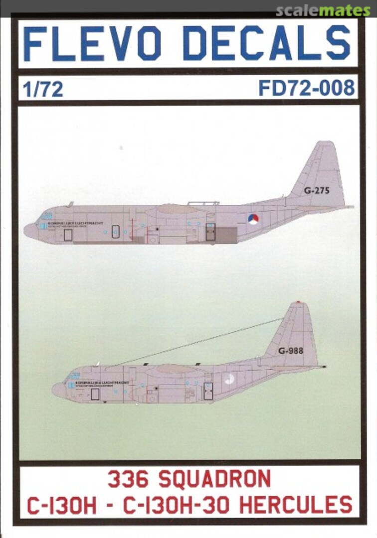 Boxart 336 Squadron, C-130H/C-130H-30 Hercules FD72-008 Flevo Decals Boxart 336 Squadron, C-130H/C-130H-30 Hercules FD72-008 Flevo Decals