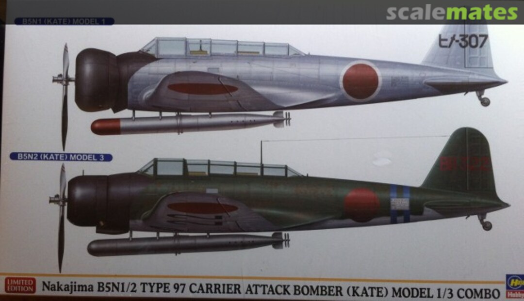 Boxart Nakajima B5N1/2 Type 97 Carrier Attack Bomber (Kate) Model 1/3 Combo 01993 Hasegawa Boxart Nakajima B5N1/2 Type 97 Carrier Attack Bomber (Kate) Model 1/3 Combo 01993 Hasegawa