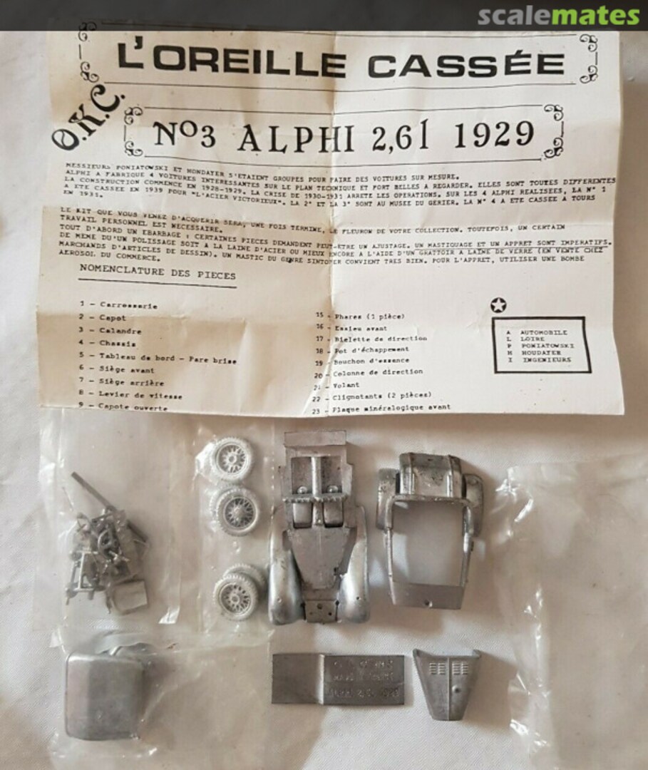 Contents Alphi 2,6l Roadster O.K.C. Contents Alphi 2,6l Roadster O.K.C.