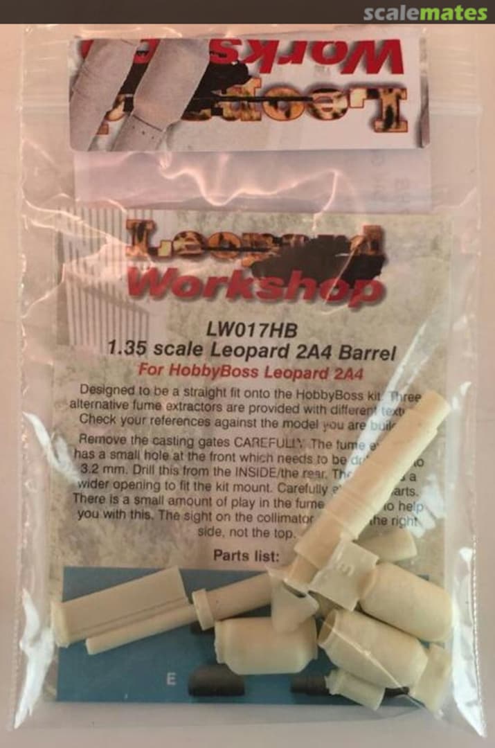 Boxart Leopard 2A4 - Gun Barrel LW017HB Leopard Workshop Boxart Leopard 2A4 - Gun Barrel LW017HB Leopard Workshop