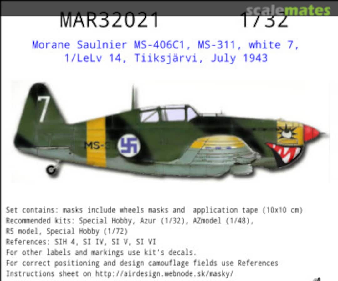 Boxart Morane Saulnier MS-406C1, MS-311, white 7 MAR32021 AIRDESIGN.SK Boxart Morane Saulnier MS-406C1, MS-311, white 7 MAR32021 AIRDESIGN.SK