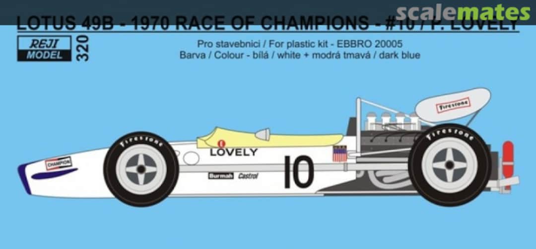 Boxart Lotus Ford 49B #10 320 REJI Model Boxart Lotus Ford 49B #10 320 REJI Model