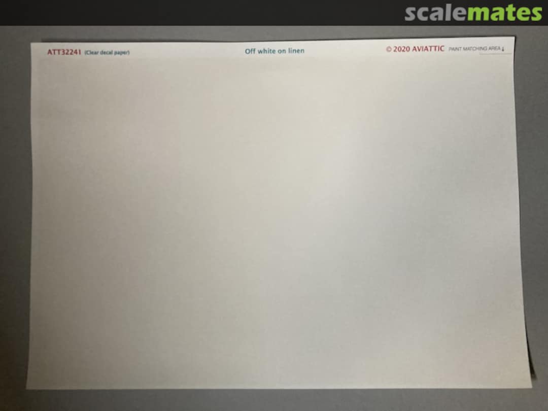 Boxart Off white on linen (printed on clear decal paper) ATT32241 Aviattic Boxart Off white on linen (printed on clear decal paper) ATT32241 Aviattic