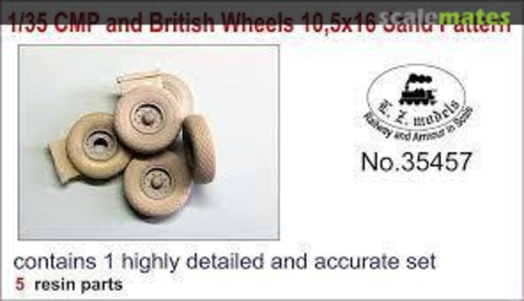 Boxart CMP and British Wheels 10,5x16 Sand pattern 35457 L.Z. Models Boxart CMP and British Wheels 10,5x16 Sand pattern 35457 L.Z. Models