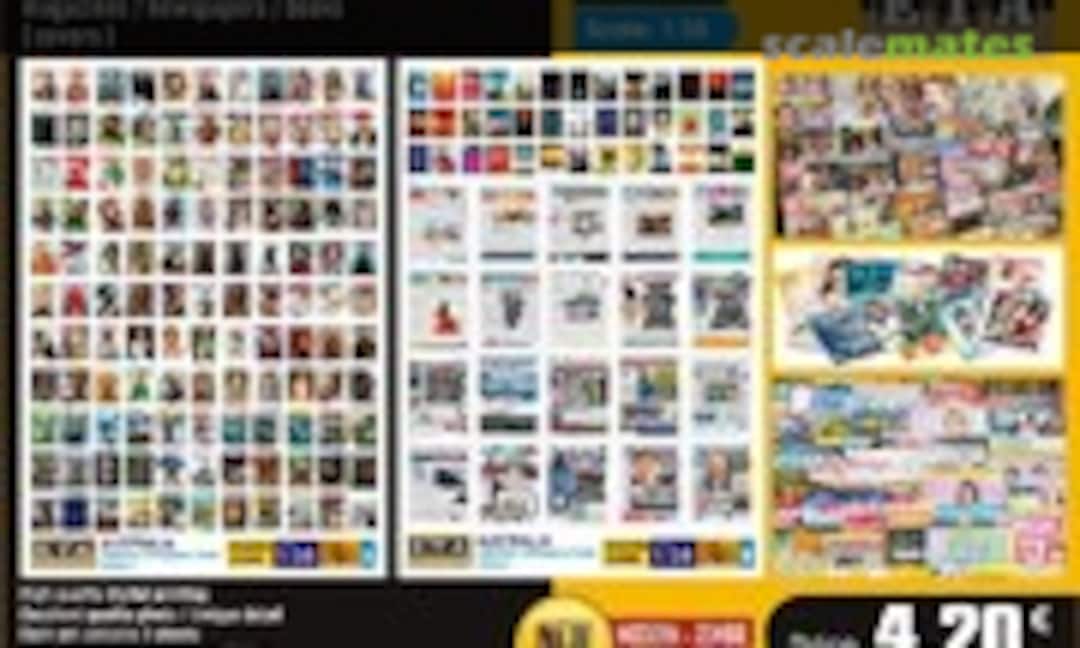 1:24 Magazines, Newspapers, Books (Covers) (ETA Diorama Accessories 701) 701