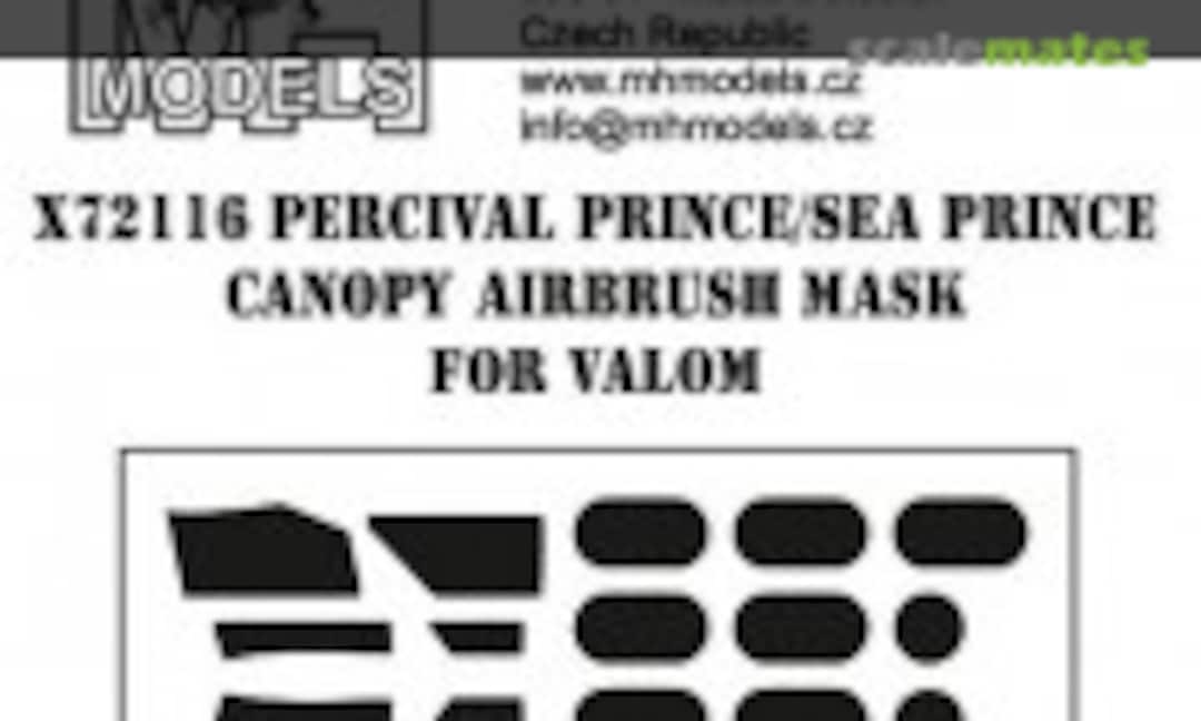 1:72 Percival Prince / Sea Prince Canopy Airbrush Mask (MH Models X72116) X72116